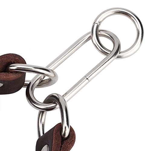 Hffheer Collar de Perro, Collar portátil Duradero para Mascotas, para Mascotas, Collar de Perro Blando, para Perro pequeño Galgo Whippet con Remache de fijación marrón
