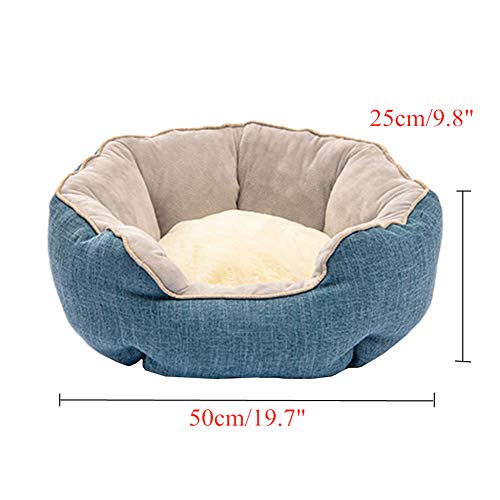 HHzha Camas De Perro Camitas para Perritos CóModo Suave Cama Perro Mediano Lavable Calor Cama para Perros Medianos For Mascotas Perros Gato Perro Light Blue