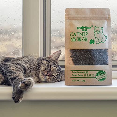 Hierba gatera, bolsa de hierba gatera natural orgánica, premium, juguete para gatos, suplemento de vitaminas, protege el estómago del gato, mantiene a las mascotas sanas y no tóxicas