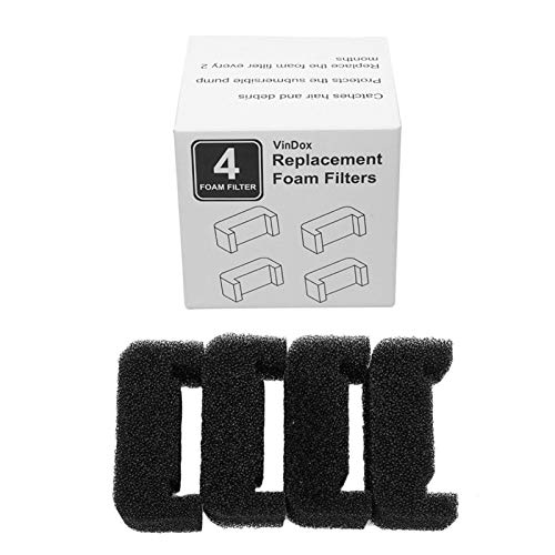 Hitburu Filtros Fuente Gatos, Pet Water Fountain, 4pcs Filtros Espuma para Dispensador Agua Mascotas, Filtro De Espuma De Repuesto para Fuente De Agua De Gato Y Perro