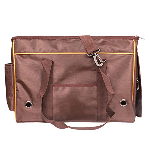 Hitburu Transportín para Mascotas: Bolsa de Viaje para Mascotas de Lados Suaves para Gatos y Perros pequeños y medianos, con Correa Ajustable para el Hombro, 2 Ventanas de Malla, 2 Bolsillos, Bolsa