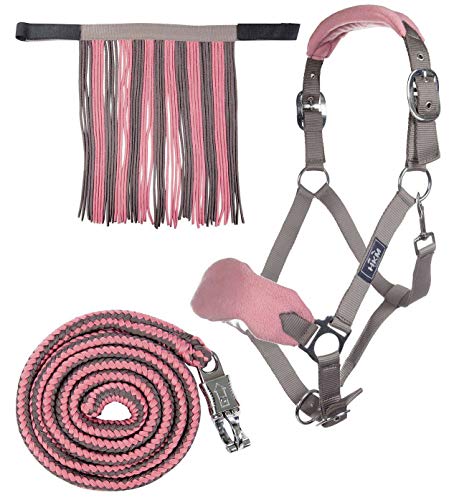 HKM 10734 - Juego de Cabestro para Flecos (180 cm, Gancho de pánico, Pony VB WB)