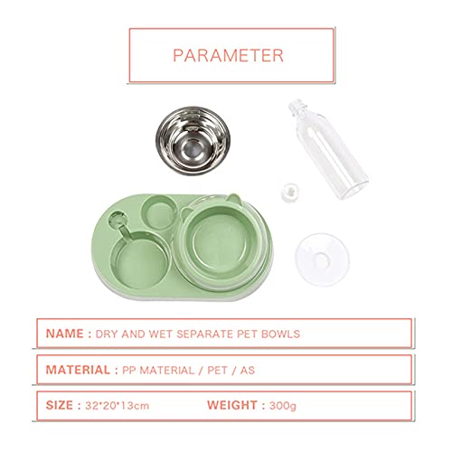 hkwshop comedero para Gatos 4-en-1 Pet Cat Cable con Auto DISEÑADOR DE Agua Perro ALIMENTADOR DE Agua COMENTE DE Agua DE Acero Inoxidable Pet Pet PUBLIMIENTO PUCHO Cat Puppy Automatic Cat Feeder
