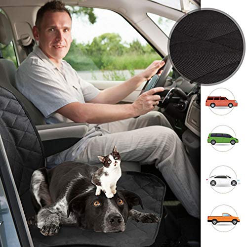 HLEF Protector Coche Perros Pequeños, Funda Coche Perro Individual, Impermeable Protector de Asiento de Autos Antideslizante para Mascotas Portátil para Viaje