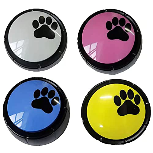 Hmpet Botones Parlantes Perros,Botones para Perros Comunicarse,Botón De Conversación Grabable,Volumen 80Db, Set De 3,para Entrenar A Tu Cachorropara