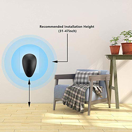 HMY US/UK/UE Enchufe Blanco/Negro Trampa Ultrasónico del Parásito De La Rata del Ratón del Insecto Hormiga Repelentes Electrónicos De Uso Doméstico,Negro,US