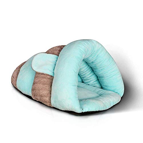 Hogar para Mascotas Cama para Mascotas Sofá Medio Cubierto Forma de Zapatilla para Mascotas Nido para Gatos Saco de Dormir para Cachorros Cueva para Mascotas Suave Cama para Perros Lavable Cama acog