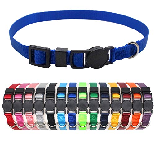HOLLIHI - Juego de 14 collares de identificación para cachorros de nailon suave para cachorros con cartas de registro y cuello de 17,8 cm - 26 cm