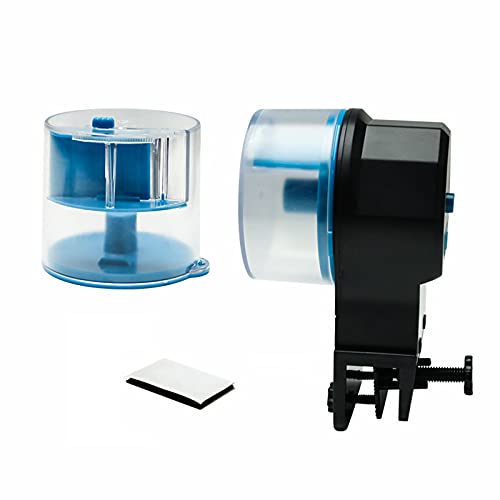 Holzsammlung - Alimentador automático Inteligente para Peces de Acuario, Alimentador con Temporizador de Tanque de Acuario, Dispensador De Alimentos para Peces Programable, Básico (Azul)