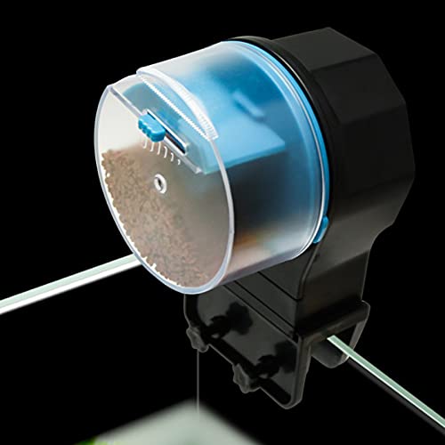 Holzsammlung - Alimentador automático Inteligente para Peces de Acuario, Alimentador con Temporizador de Tanque de Acuario, Dispensador De Alimentos para Peces Programable, Básico (Azul)