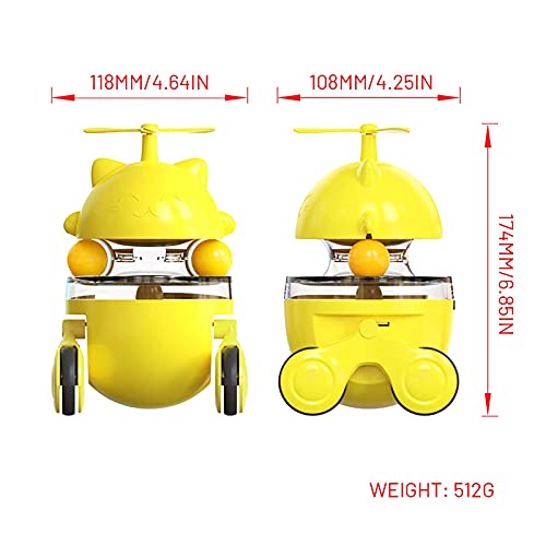 Honeyhouse Juguete interactivo de comida para gatos, dispensador de alimentos con pista giratoria de 360°, bola de pista para gatos de todas las edades