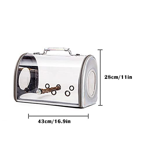 Hong Yi Fei-Shop Jaula Pájaros Bolsa de Viaje de Aves Pájaro portátil portátil Transpirable Espacio Transparente cápsula para pájaros pequeños para Exteriores al Aire Libre Jaula (Size : E)
