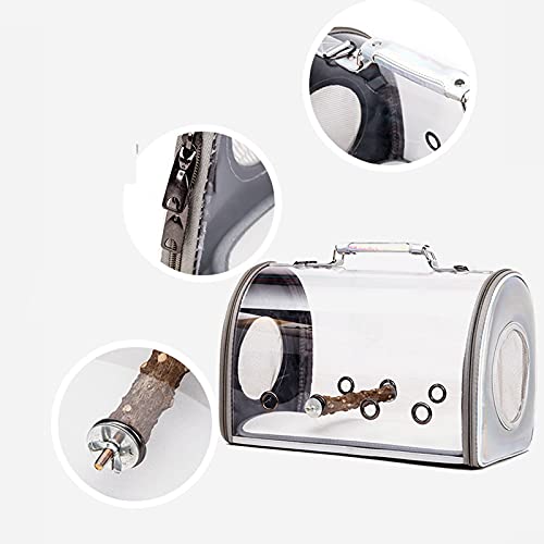 Hong Yi Fei-Shop Jaula Pájaros Bolsa de Viaje de Aves Pájaro portátil portátil Transpirable Espacio Transparente cápsula para pájaros pequeños para Exteriores al Aire Libre Jaula (Size : E)