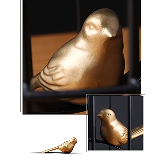 Hong Yi Fei-Shop Jaula Pájaros La Jaula de pájaros de Hierro Forjado Creativo Retro con Asas, Accesorios de cúpula, jaulas de Aves se Pueden Usar en Interiores y Exteriores Jaula (Size : A)