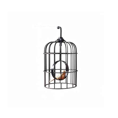 Hong Yi Fei-Shop Jaula Pájaros La Jaula de pájaros de Hierro Forjado Creativo Retro con Asas, Accesorios de cúpula, jaulas de Aves se Pueden Usar en Interiores y Exteriores Jaula (Size : A)
