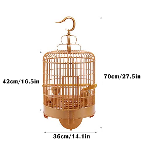 Hong Yi Fei-Shop Jaula Pájaros Portable Pájaro Pájaro Parrot Jaula de Viaje con Tazas de alimentación Jaula de Viaje Transpirable Portador de Aves Ligero para Exteriores al Aire Libre Jaula