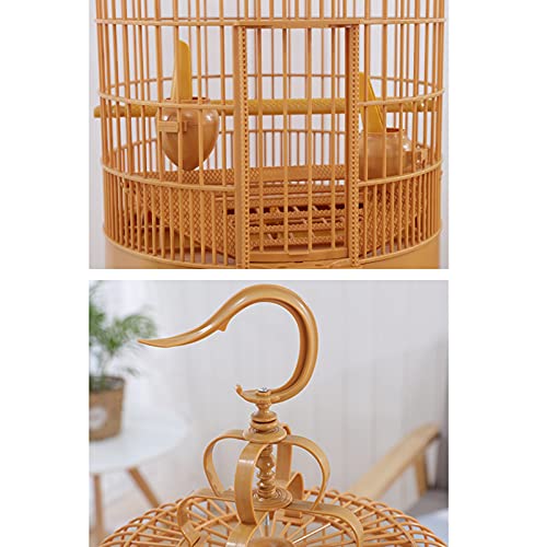 Hong Yi Fei-Shop Jaula Pájaros Portable Pájaro Pájaro Parrot Jaula de Viaje con Tazas de alimentación Jaula de Viaje Transpirable Portador de Aves Ligero para Exteriores al Aire Libre Jaula