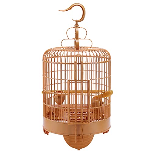 Hong Yi Fei-Shop Jaula Pájaros Portable Pájaro Pájaro Parrot Jaula de Viaje con Tazas de alimentación Jaula de Viaje Transpirable Portador de Aves Ligero para Exteriores al Aire Libre Jaula