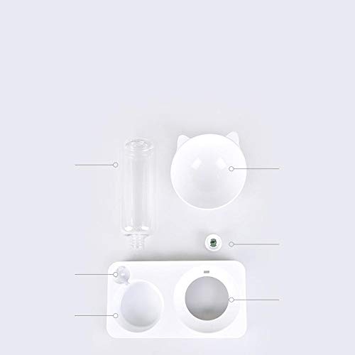 Honton - Cuenco para gatos con doble tazón, para gatos, protege la columna cervical y el cuenco de agua antivuelco