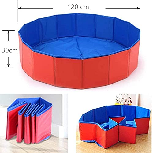 Hoom Piscina Plegable para Perros Gatos Bañera Portátil para Mascotas Plegable PVC Antideslizante y Resistente al Desgaste (120 * 30CM)