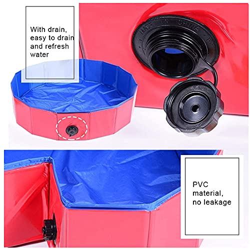 Hoom Piscina Plegable para Perros Gatos Bañera Portátil para Mascotas Plegable PVC Antideslizante y Resistente al Desgaste (120 * 30CM)