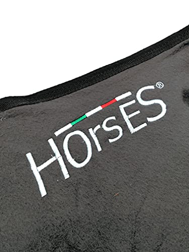 Horses, Manta Polar Para Caballos, Modelo Básico, Suave y Confortable, Ideal Para Transporte y Después del Trabajo (Gris- 145 cm)