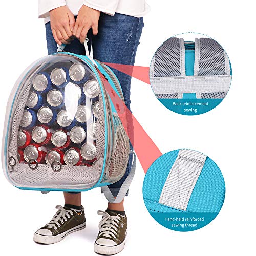 HOTLANTIS Transportin Gato Acolchado y Aceptado por Las Aerolíneas, Bolso Trasportín para Perros y Gatos Portátily Plegable para Perros Pequeños y Cachorros (Blue)