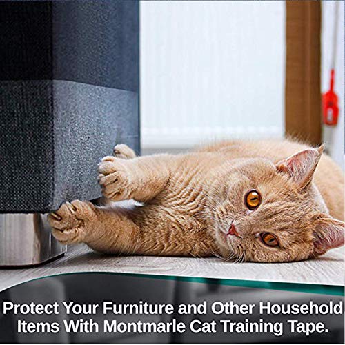 HoveeLuty Cinta De Entrenamiento del Gato Pet Cable Cable Detrance Deterrente Paws Softe Sofa Transparente Transparente Cinta a Prueba De Cinta Anti-Rosado Tamaño De Cinta Adhesivo M