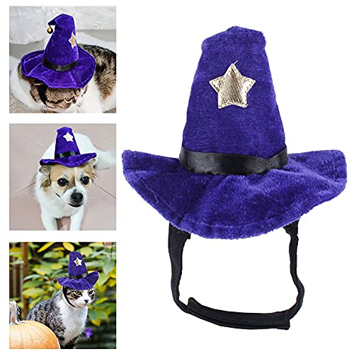 HoveeLuty Pet Wardard Hat Hombre Halloween Dog Cat Cosplay Party Decoración Tocado Pet Pet Fiesta De Navidad Cosplay Suministros 1pcs