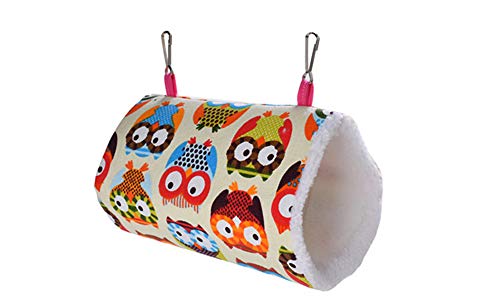 HpyAlwys Hamster Hamaca Cama, Lunares Coloridos Mascotas pájaros Rata Colgante Cama Túnel Casa Nido Juguete Cama para Pequeños Animales