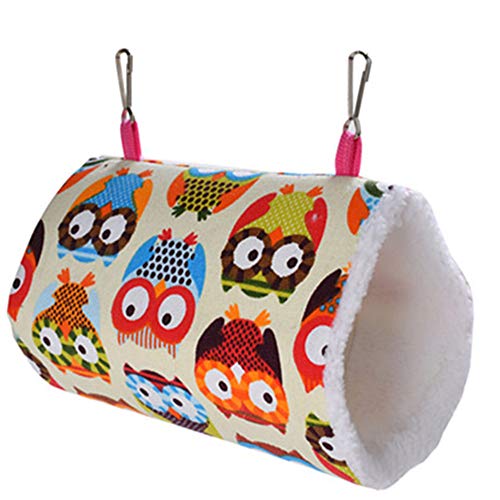 HpyAlwys Hamster Hamaca Cama, Lunares Coloridos Mascotas pájaros Rata Colgante Cama Túnel Casa Nido Juguete Cama para Pequeños Animales