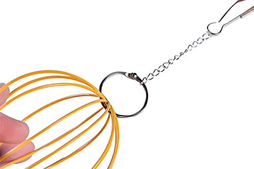 Hrbtag Bolas Heno Conejos, 2 Piezas Bola Comedero Conejo Alimentador de Heno para Conejo DSispensador de Heno Conejos de Acero Inoxidable para Pequeños Animales Chinchilla (Multicolor, 8,5 cm)