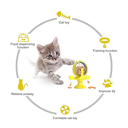 Hswpzx Juguetes para Gatos, Juguetes interactivos de Escape de Hospitalidad, Juguetes con Ruedas giratorias para Perros y Gatos, Accesorios para Suministros para Mascotas