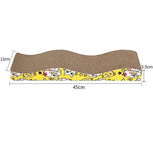 huahuajia Rascador para Gatos De CartóN Tres DiseñOs Diferentes De Rascadores para Gatos Tabla Reciclable Alfombrilla para Rascar Gatos con Hierba Gatera Sofá De Juguete para Gatos
