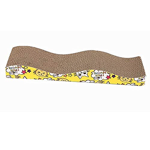 huahuajia Rascador para Gatos De CartóN Tres DiseñOs Diferentes De Rascadores para Gatos Tabla Reciclable Alfombrilla para Rascar Gatos con Hierba Gatera Sofá De Juguete para Gatos