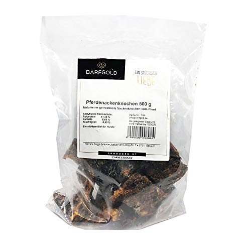Huesos de caballo con restos de carne secados, natural, 500 g, 5 unidades