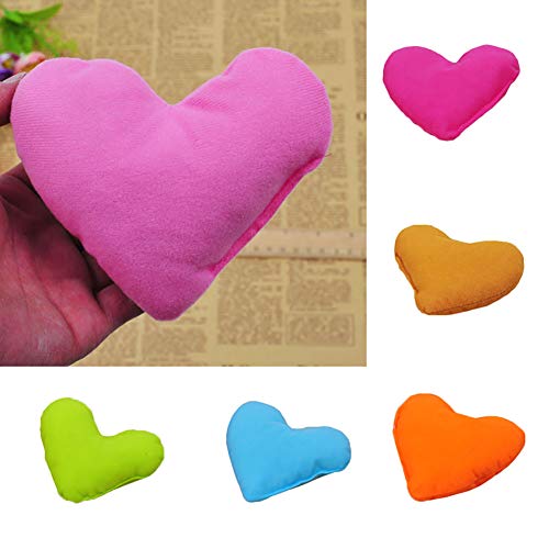 Huhuswwbin - Cojín para Perro, diseño de corazón, Color Rosa