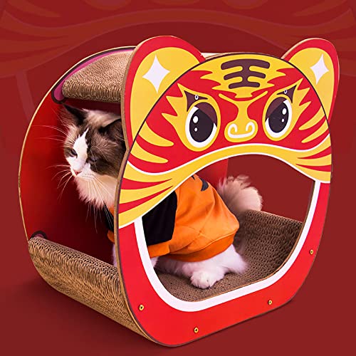 HUIDAZHOU Cartón Corrugado, casa rascador para Gatos, sofá Cama Grande para rascar, Almohadilla para rascar Gatos para Gatos de Interior como Protector de Muebles, Juguete de Entrenamiento para Gatos