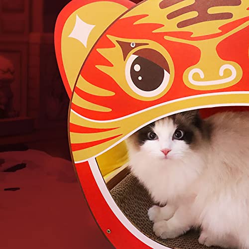 HUIDAZHOU Cartón Corrugado, casa rascador para Gatos, sofá Cama Grande para rascar, Almohadilla para rascar Gatos para Gatos de Interior como Protector de Muebles, Juguete de Entrenamiento para Gatos