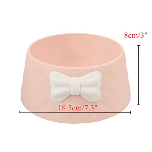 huihuijia Comedero Gato Comederos para Perros Tazón de Gato Antideslizante Cuencos para Perros Criado de Gato Gato Bowl Set Cuenco para Perros y Gatos Pink