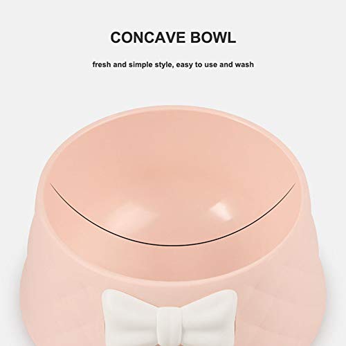 huihuijia Comedero Gato Comederos para Perros Tazón de Gato Antideslizante Cuencos para Perros Criado de Gato Gato Bowl Set Cuenco para Perros y Gatos Pink
