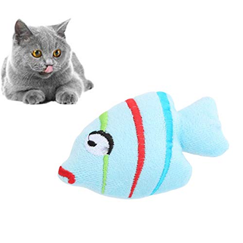 huihuijia Juguete Gato Peluche Gato Juegos Gatos Pescado Gato Juguete Peces De Juguete Que Nadan Gatitos De Juguete Peluche para Gatos para Gatos Premium Blue