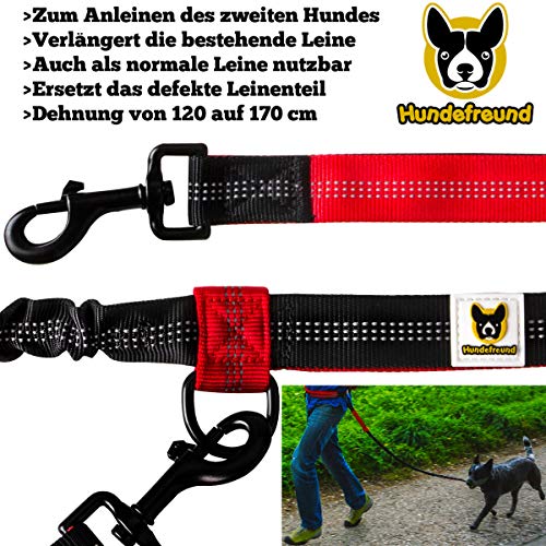 Hundefreund Cuerda elástica de Correa de Perro Manos Libres | Extensión para Cuerda de Perro | Cuerda de Repuesto