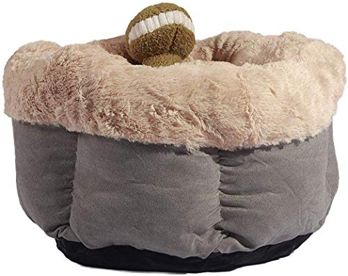 HWMYA Cama del Animal doméstico de la Cueva, Deep Dish Cuddler Auto-Calentamiento del Gato y del Perro Cojín Cama para Mejorar el sueño, Abrazo Carpa Cesta Agujero,2,42x42x25cm