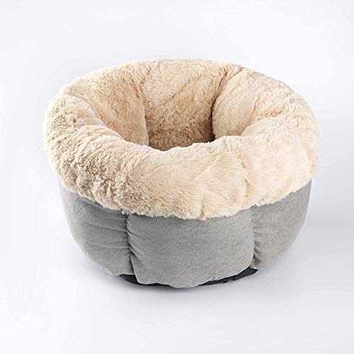HWMYA Cama del Animal doméstico de la Cueva, Deep Dish Cuddler Auto-Calentamiento del Gato y del Perro Cojín Cama para Mejorar el sueño, Abrazo Carpa Cesta Agujero,2,42x42x25cm