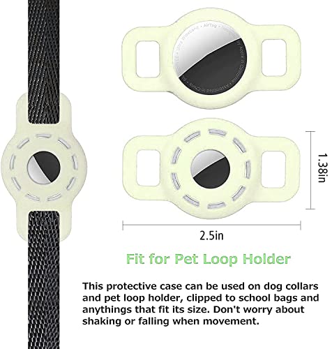 HWTONG Collar Gato GPS Airtag Perro para Funda Protectora, Silicona Airtag para Mascotas Adecuado para Collar GPS Perros Localizador AntipéRdida (Verde)