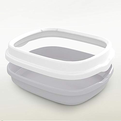 HYISHION Bandeja Higiénica Arenero Gatos Aseo Arenero Abierto para Mascotas Gatos Bandeja Sanitaria Plástica con Pala Bandeja Sanitaria Gatera Arenero,Verde,XXL
