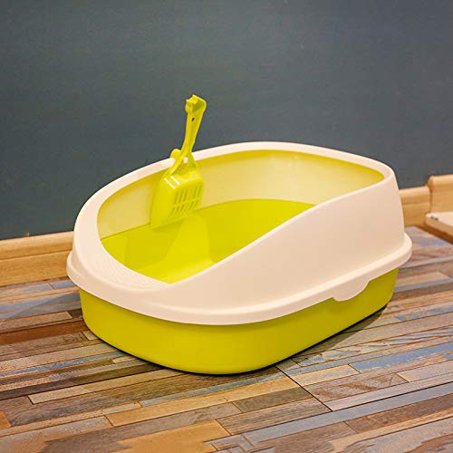 HYISHION Bandeja Higiénica Arenero Gatos - Bandeja Sanitaria Autolimpiable Gatera Arenero Caja De Arena Arenero,Verde,XXL