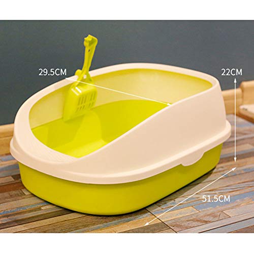 HYISHION Bandeja Higiénica Arenero Gatos - Bandeja Sanitaria Gatera Arenero Caja De Arena con Borde,Rosado,XXL