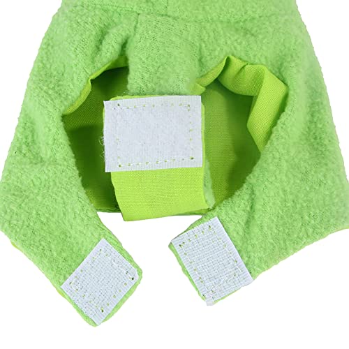 HYRL Disfraz de Loro Divertido Hecho a Mano, Lindo y Creativo Ranas, Sudadera con Capucha, Traje de Vuelo de pájaro, Halloween, Navidad para Periquito, Conure, Cockatiel y Conures (Verde)